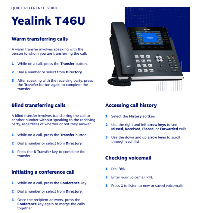 Yealink T46U Quick Reference Guide – Faithway Alliance